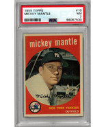 Mickey Mantle 1959 Topps Baseball Card #10- PSA Graded 7 NM (New York Ya... - $3,198.95