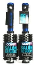 2 Conair Professional Salon Results Reinforced Boar Bristle Hairbrush Blue