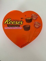 Reese&#39;s Peanut Butter Cups Miniatures In Heart Shaped Box! RARE - $14.73