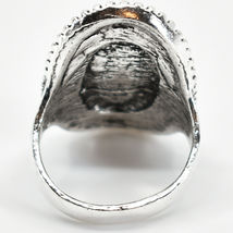 Bohemian Vintage Inspired Silver Tone Geometric Tribal Star Statement Ring image 3