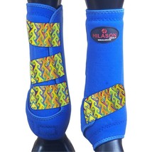 Hilason Horse Medicine Sports Boots Rear Hind Leg Royal U-NBOW - $65.99