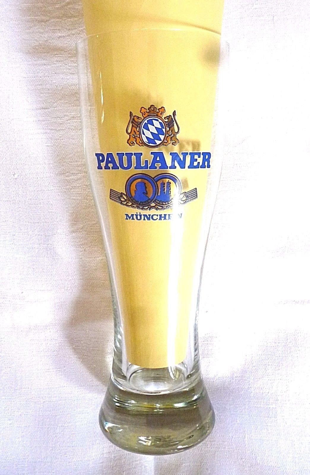 Paulaner Brewery Munich Giant 1L Weizen German Beer Glass Germany