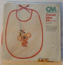 Columbia Minerva Crewel Idea Kit Koala Bear Baby Bib 8&quot;X10&quot; 7956 Hallmar... - $18.99