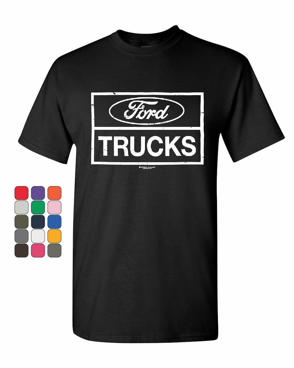 Distressed Ford Trucks T-Shirt F150 American Pick Up Cotton Tee