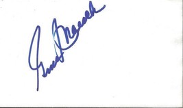 Gene Mauch Signed 3x5 Index Card Angels