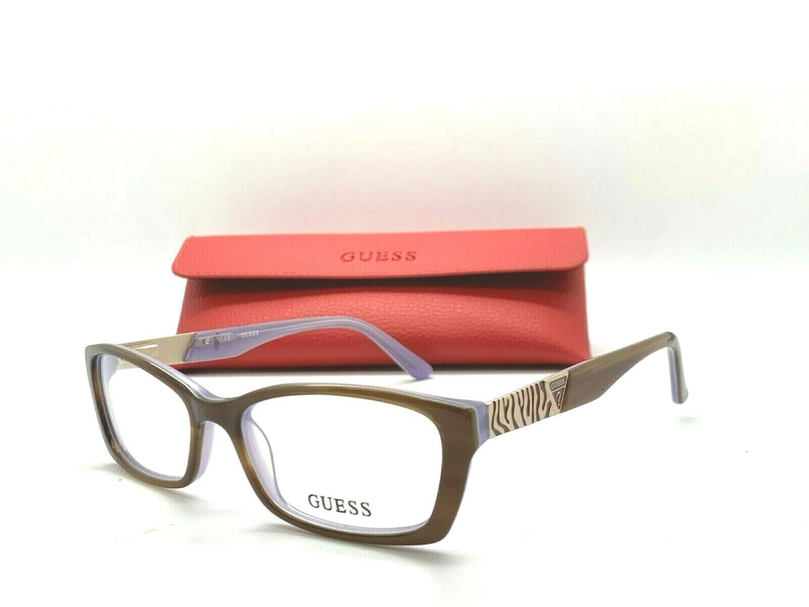 NEW Guess GU 2352 AMB AMBER /PURPLE 52-16-135MM Eyeglasses /CASE+ CLOTH - $33.92