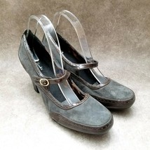 Clarks Bendables Womens  38587 Sz 11 M Gray  Suede Slip On Mary Jane 3" Heels Pu - $29.99