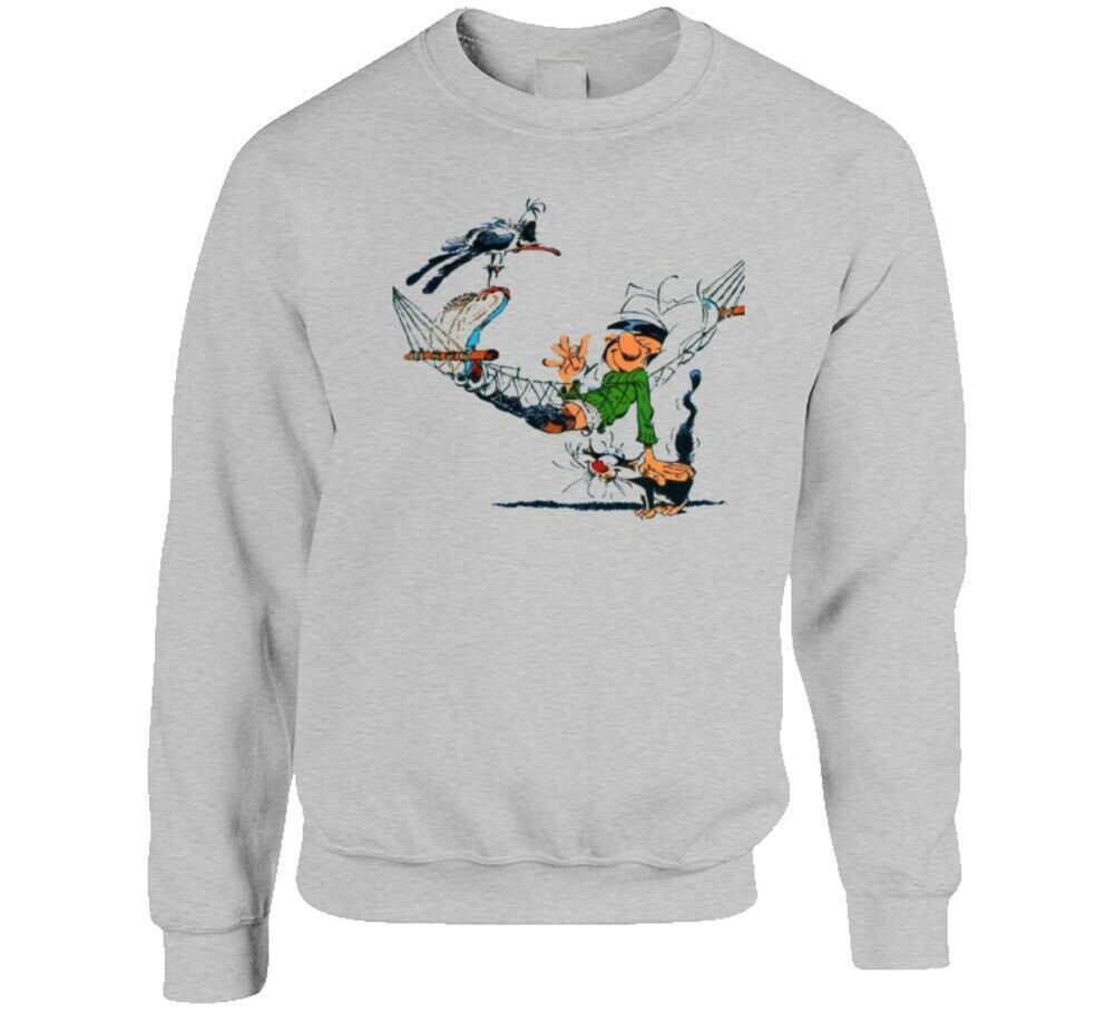 Gaston Lagaffe Son Chat Sa Mouette Crewneck Sweatshirt Shirts