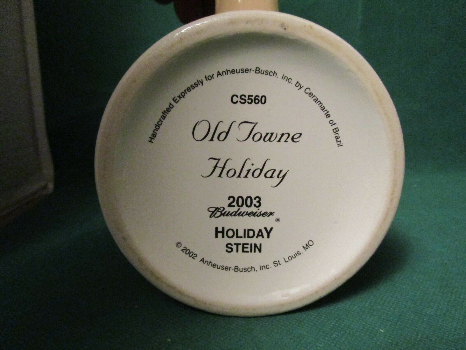 Budweiser 2003 Old Towne Holiday Stein CS560 