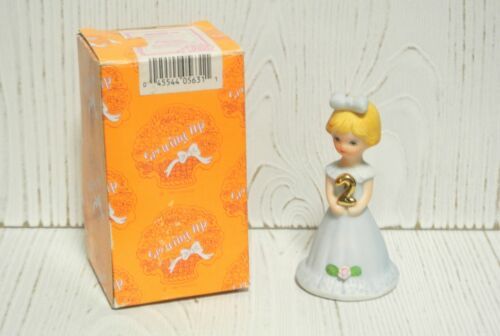 Growing Up Birthday Girls Age 8 Figurine Enesco 1981 EUC VINTAGE BROWN OR BLONDE