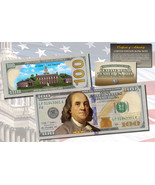 ONE HUNDRED DOLLAR $100 US Bill Genuine Legal Tender Currency COLORIZED ... - $186.96