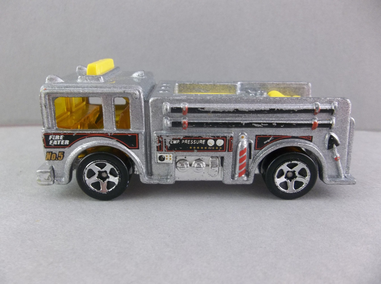 Hot Wheels 1976 Silver Yellow Emergency Fire Truck Diecast ...