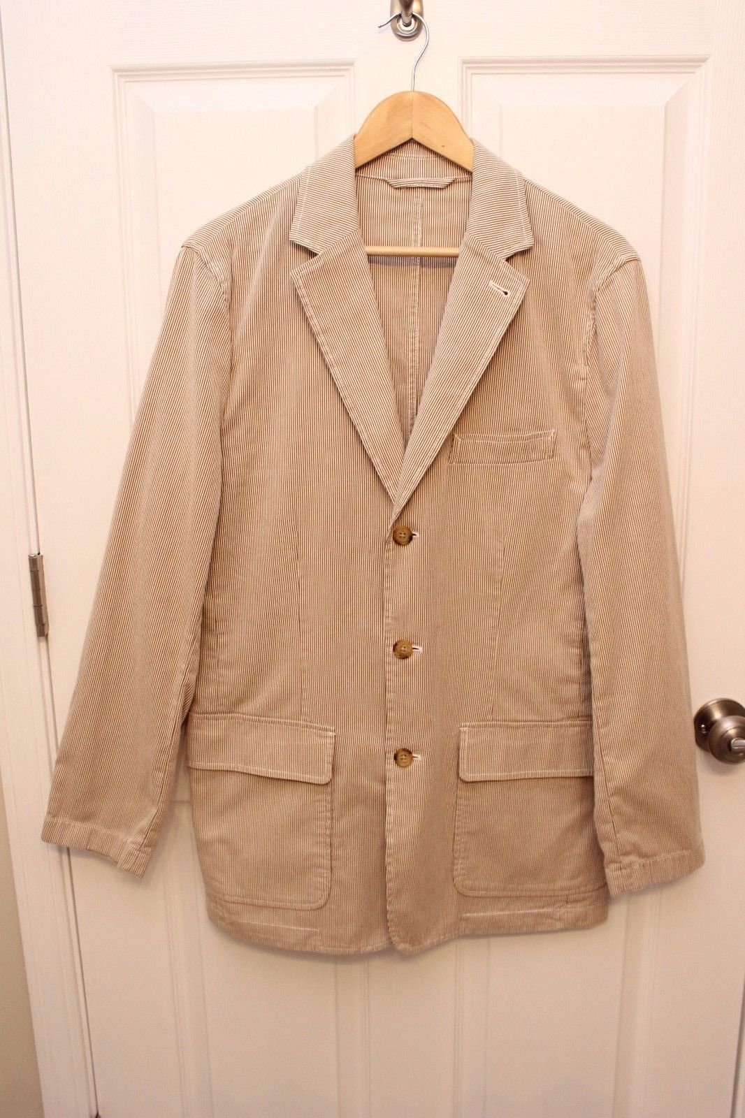 New J.CREW herringbone tweed blazer 42L charcoal gray jacket sport coat 42 Long