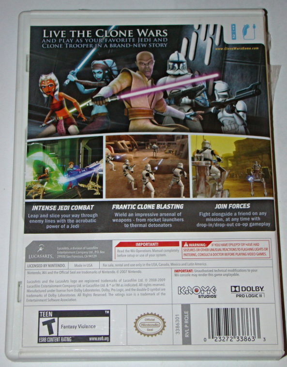 star wars clone wars video game wii