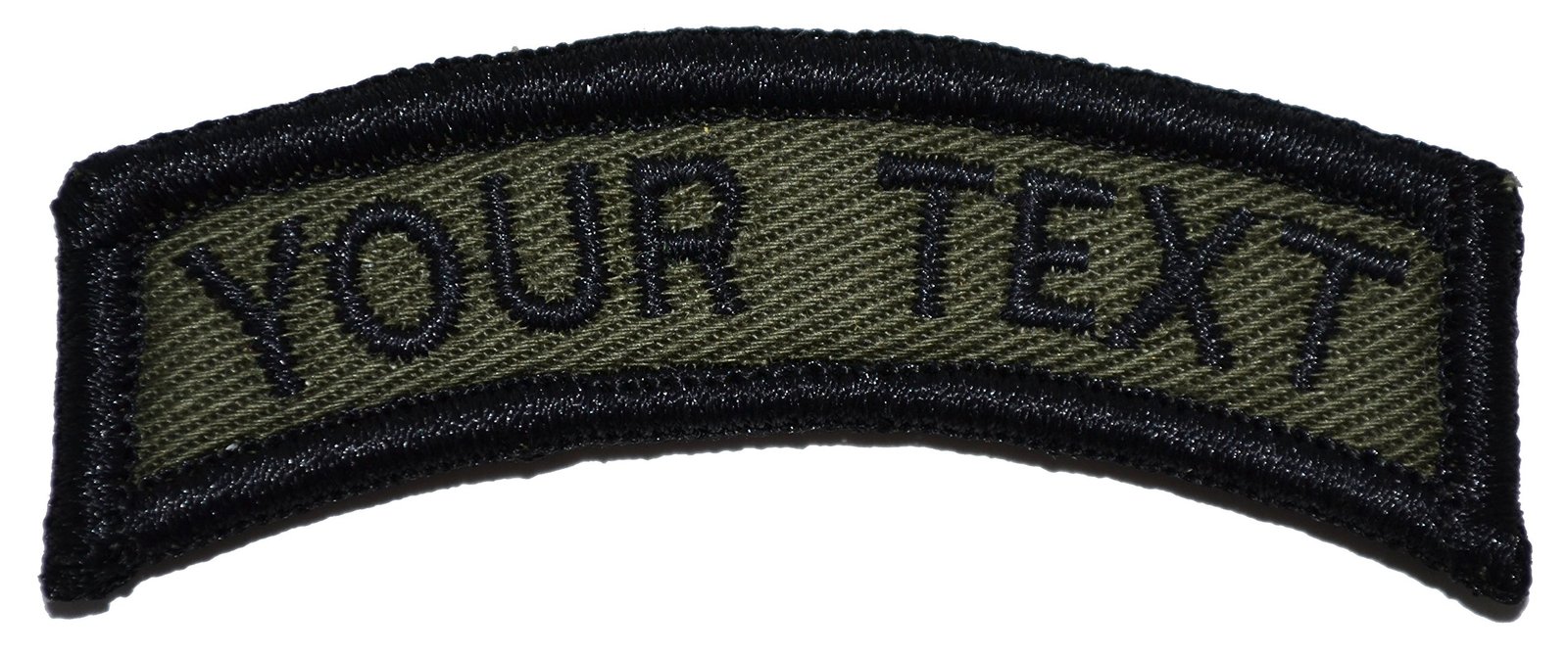 Custom Text Tab Patch W/velcro Military/morale (Olive Drab / OD) Sewing
