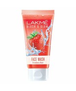 Lakme Blush &amp; Glow Strawberry Refreshing Gel Face Wash 100 g With 100% N... - $12.25