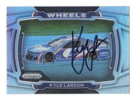 AUTOGRAPHED Kyle Larson 2021 Panini Prizm Racing WHEELS SILVER PRIZM (#5... - $67.50