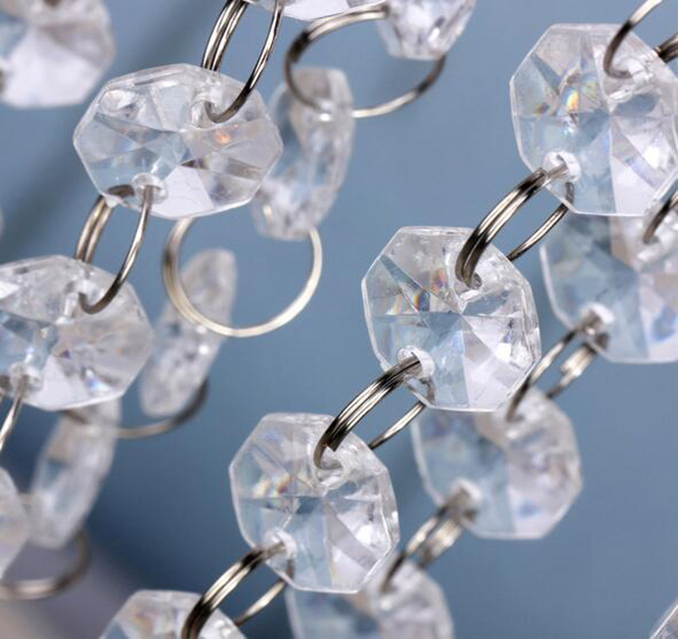 33FT Wedding Acrylic Crystal Garland Diamond Bead Chandelier Hanging Decoration