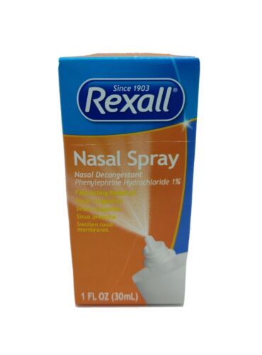 Rexall Nasal Spray Nose Decongestant 1 fl oz NEW Fast Acting Relief EXP ...