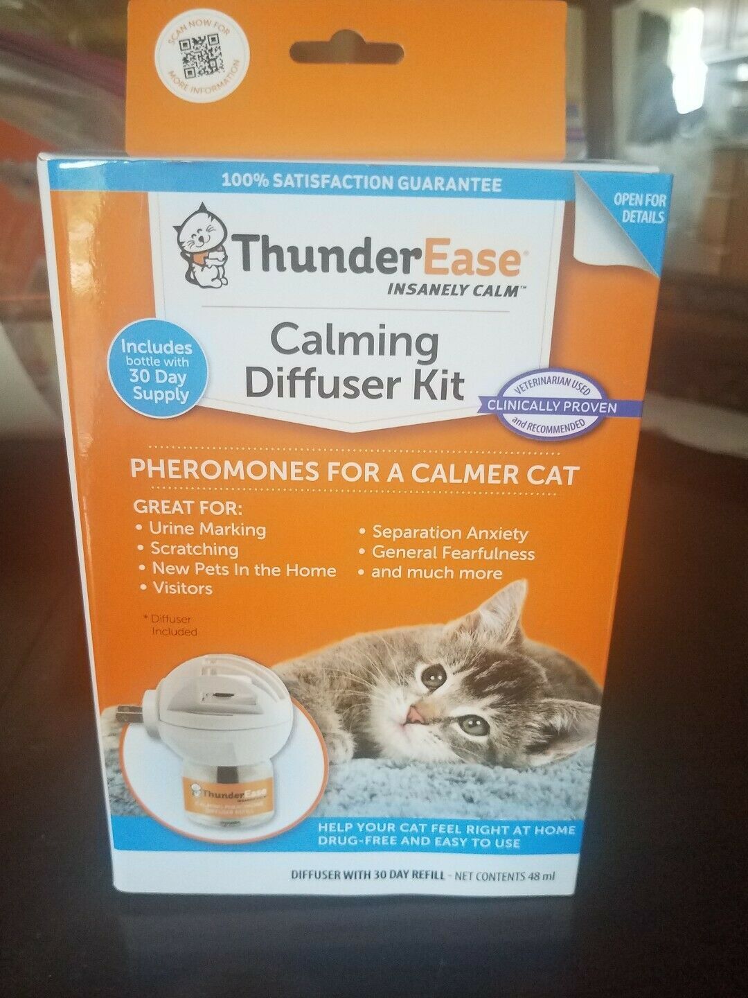 ThunderEase Cat Calming Pheromone Diffuser Kit - Reduce Scratching