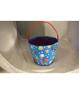 New Sports Cardboard Easter Basket Bucket Halloween  7 1/2&quot; tall + Handl... - $9.49