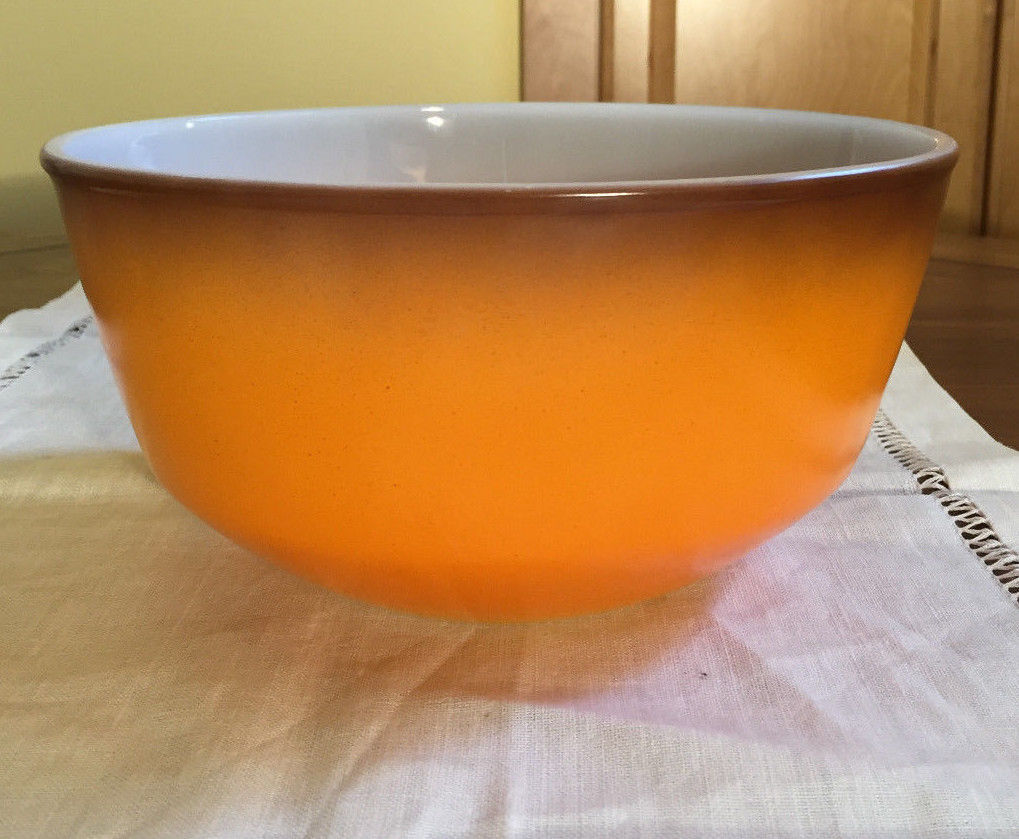 Opalescent Orange Gold Fire King Soup Bowls Set of 4 Anchor Hocking