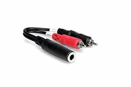 Hosa - YPR-257 - Stereo 1/4" Female to 2 RCA Male Y-Cable - 6 in. - $9.85