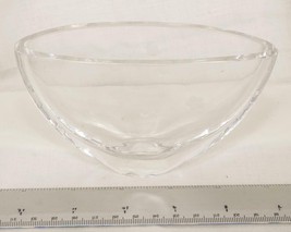 Thick Crystal Glass Bowl Vintage mjb - $29.69