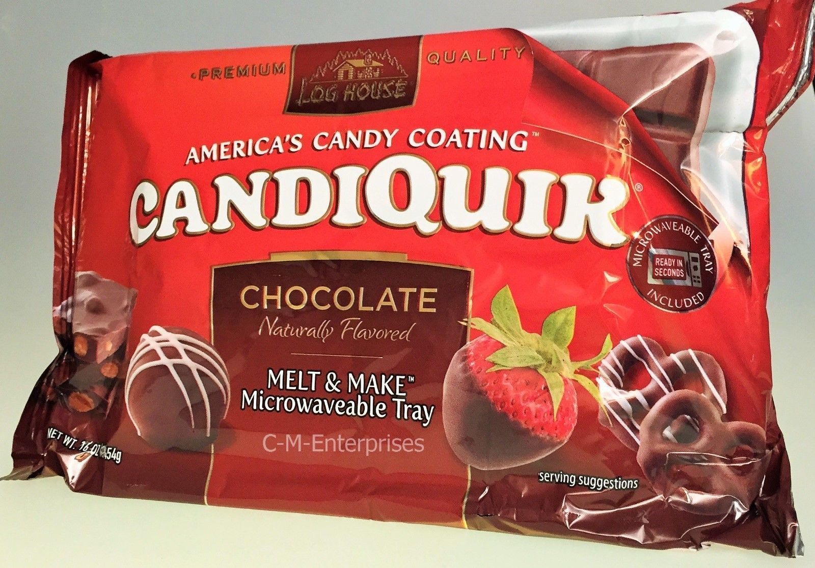 Log House Candiquik Chocolate Flavored Candy Coating 16 oz Baking
