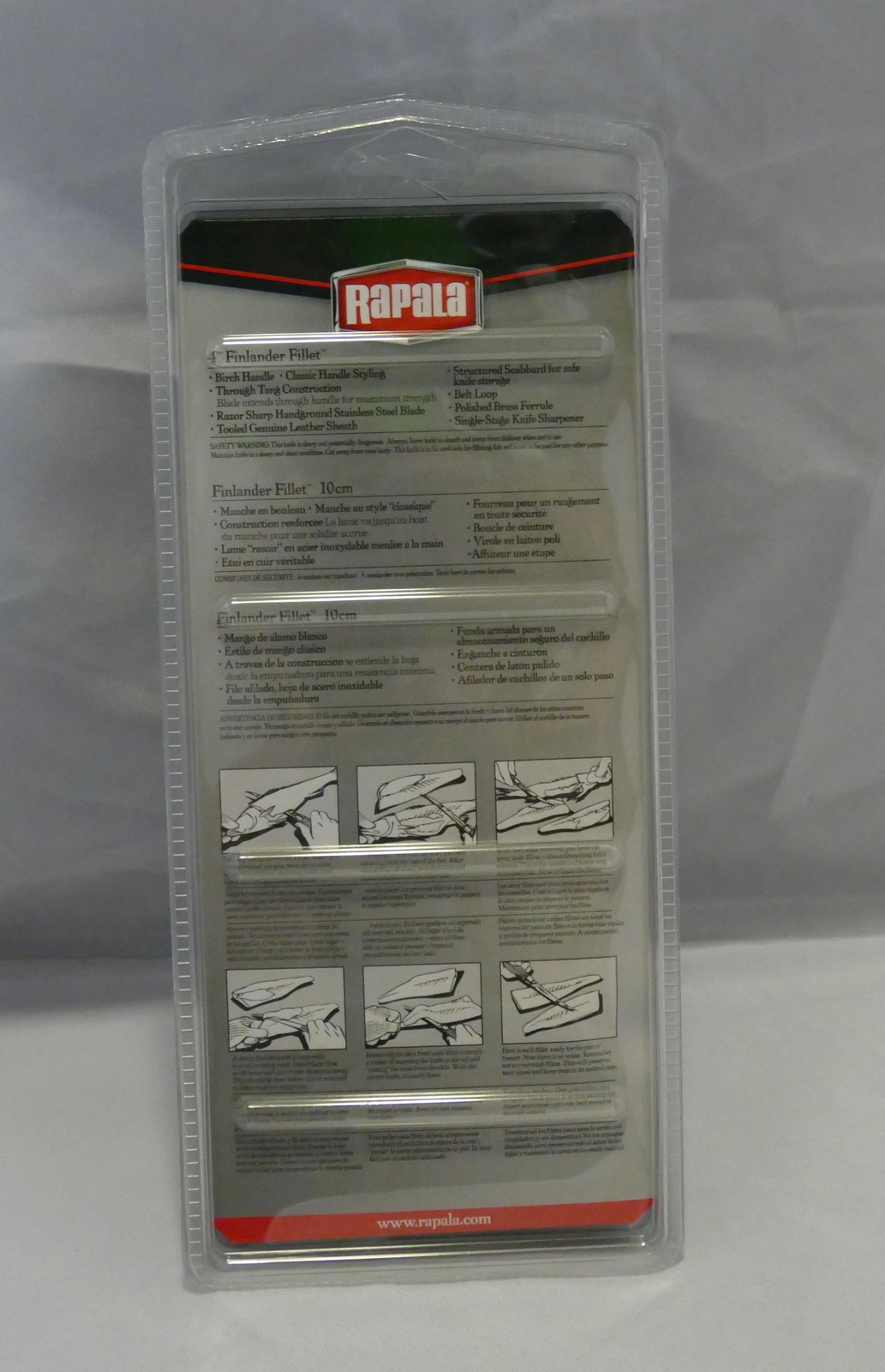 Rapala Finlander 4 inch Fillet Knife with Sheath and Sharpener FLF4