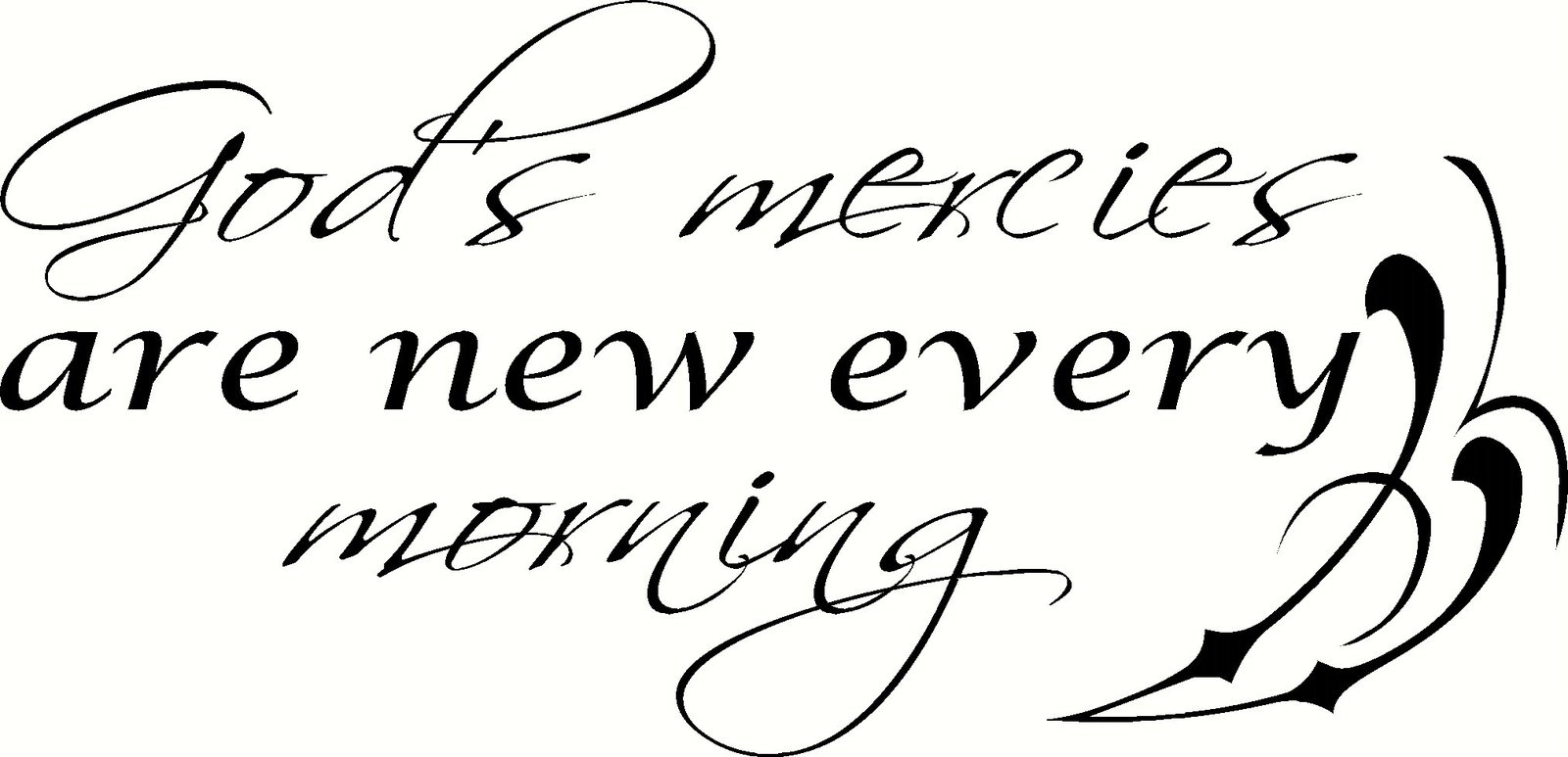 God's Mercies Are New Every Morning, Bible Verse Wall Decal Art. Our 