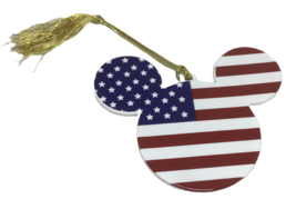 Walt Disney USA Mickey Mouse Ears Flag Stars Stripes Ornament Patriotic ... - $24.74
