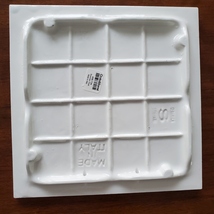 Crate and Barrel Snowflake Snowman Trivets, set of 2, Blue White Ceramic Tile 8" image 7