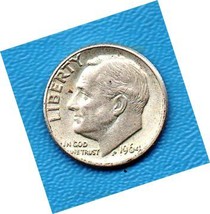 1964 D Roosevelt Near Uncirculated 90% silver - $7.00