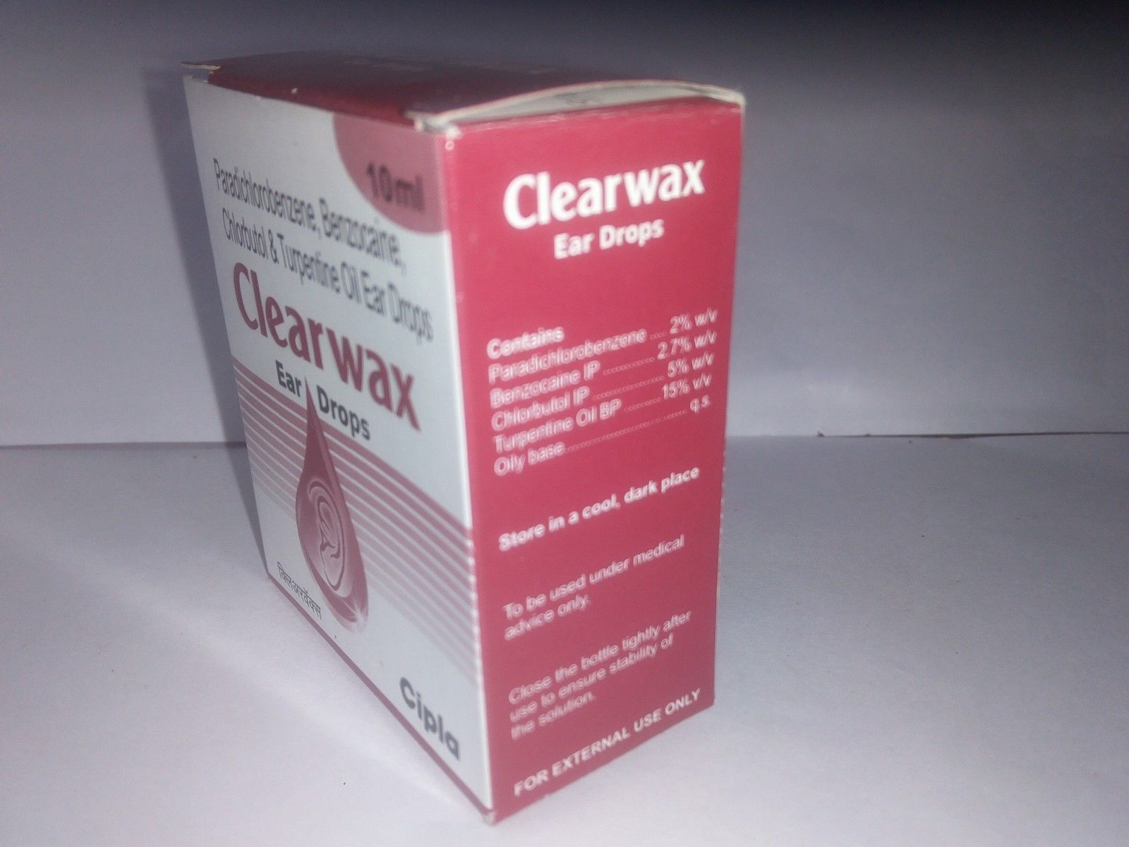 Cipla Clearwax Ear Drop 10 ml Antifungal,AntiBacterial Drops Free