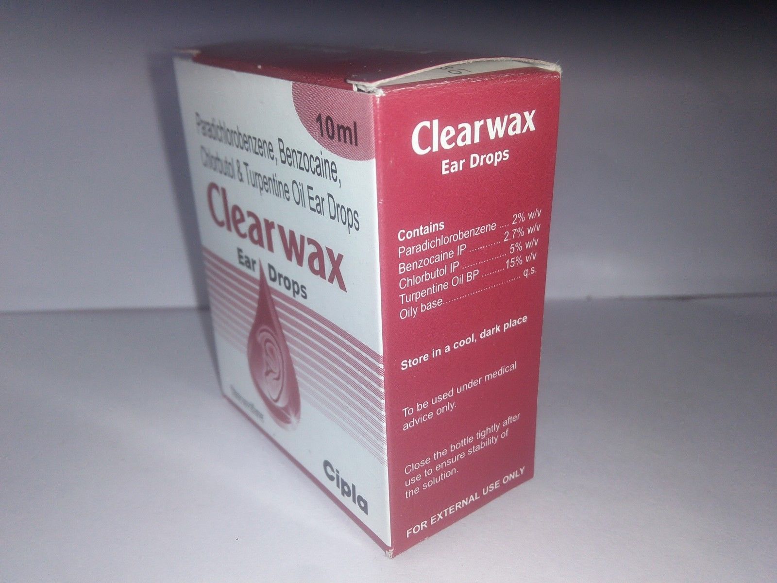 Cipla Clearwax Ear Drop 10 ml Antifungal,AntiBacterial Drops Free Shipping Ear Drops