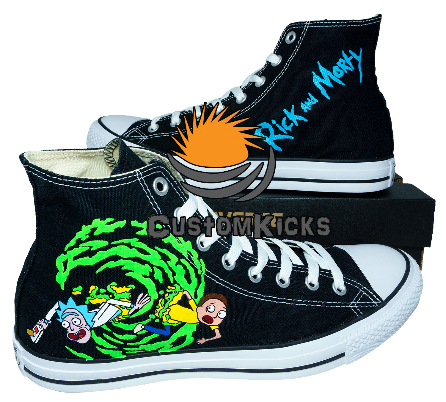 Painted converse shoes, Rick And Morty, Rick Sanchez