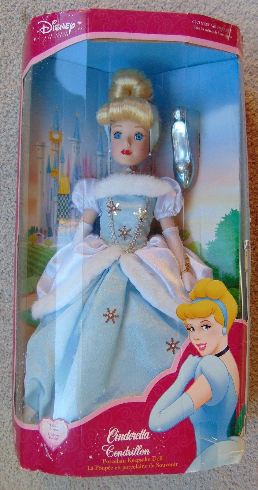 cinderella porcelain keepsake doll royal holiday edition