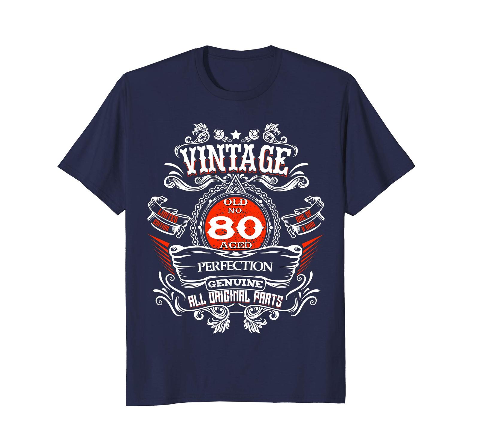 New Shirts Vintage 80th Birthday 1938 80 Years Old T T Shirt Men T Shirts