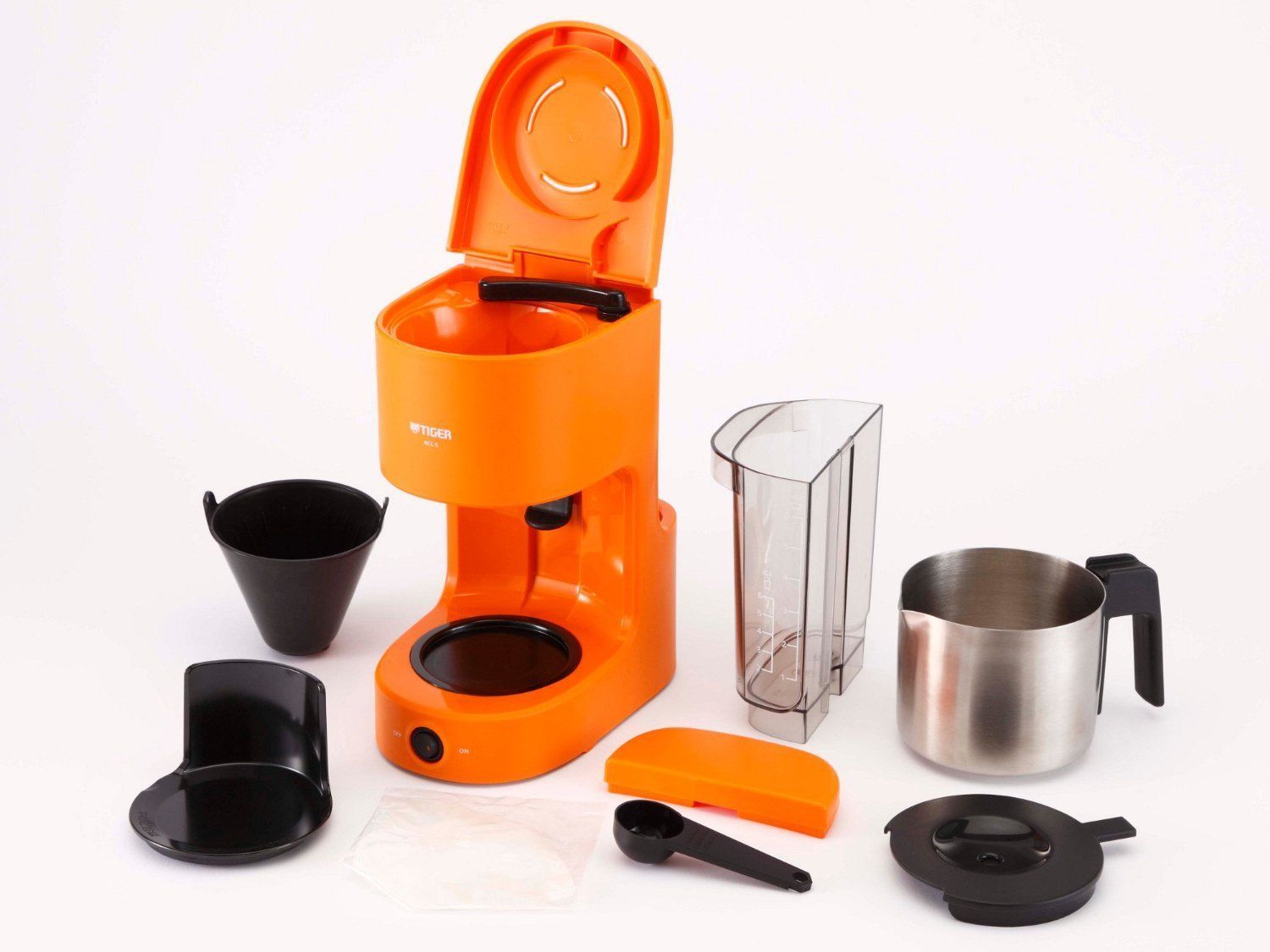 TIGER Coffee Maker For 6 cups Stainless Server Orange FROM JAPAN Tea