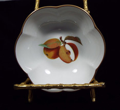 Royal Worcester Porcelain 4 1/2" Melon Bowl with Scalloped Edge in Evesham Gold  - $49.99