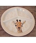 NEW Sweet GIRAFFE Melamine DIVIDED PLATE By Tree House Designs 8 1/2&quot; HT... - $19.95