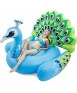 Inflatable Peacock Pool Float Fun Beach Toy Swim Party Island Summer Raf... - $55.69