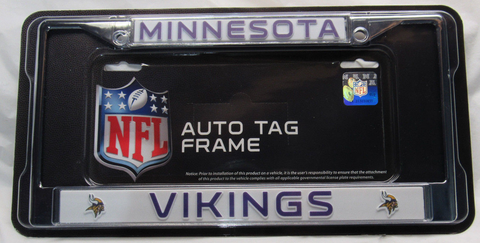 Minnesota Vikings Metal License Plate Frame