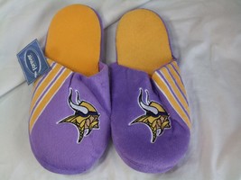 Nwt Nfl Stripe Logo Slide Slippers - Minnesota Vikings - Large - $19.95