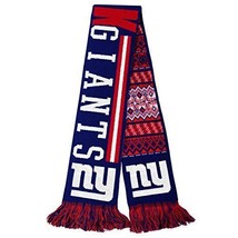 Nwt Nfl 2015 Reversible Ugly Sweater Scarf 64" Long By 7" - New York Giants - $20.99