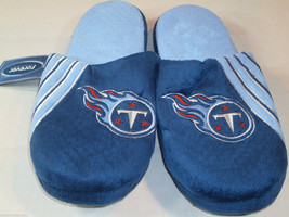 NWT NFL STRIPE LOGO SLIDE SLIPPERS - TENNESSEE TITANS - EXTRA LARGE - $19.90