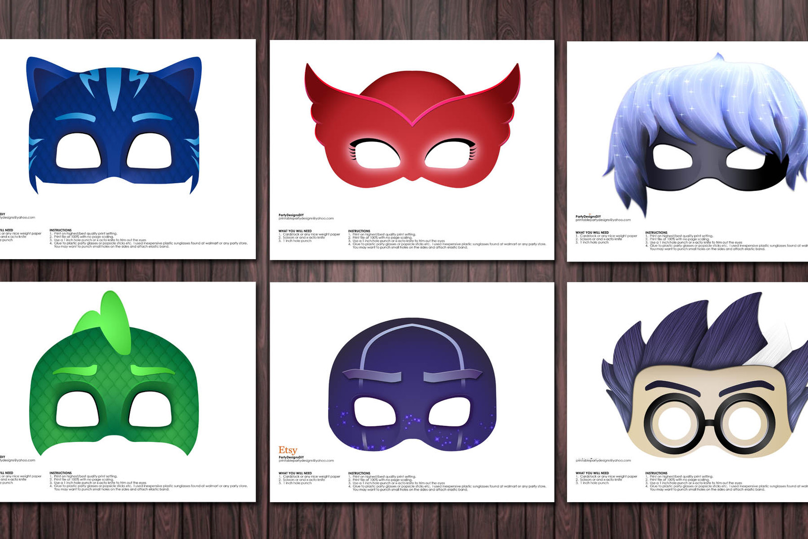 6-printable-pj-mask-masks-birthday-party-favor-custom-diy-digital-art