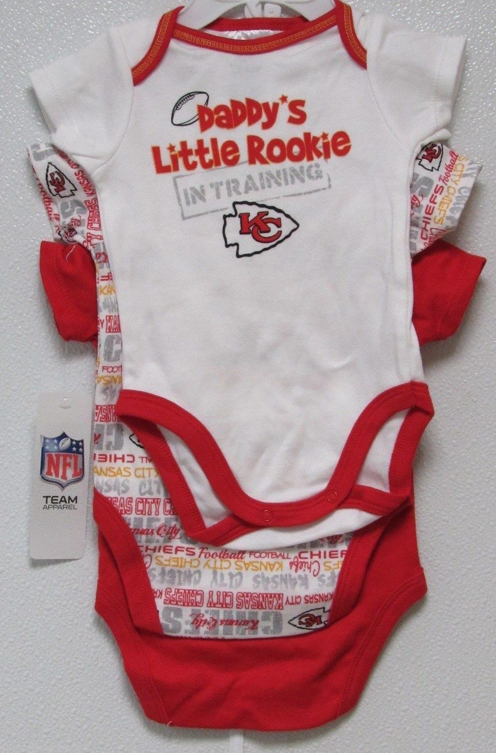 NFL Baby Boys Kansas City Chiefs Jersey Bodysuit - 3-6mo