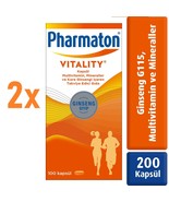 2 x 100 Tabs Pharmaton Vitality Ginseng G115 Multivitamin Exp.Date 11.2023 - $99.00